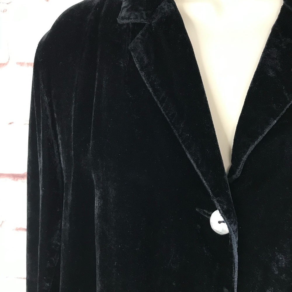 JOHN PAUL RICHARD M Uniform Vintage Black Velvet Blazer Jacket Size Medium - Picture 11 of 16